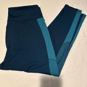 Old Navy Blue and Green Leggings Performance Fabric
